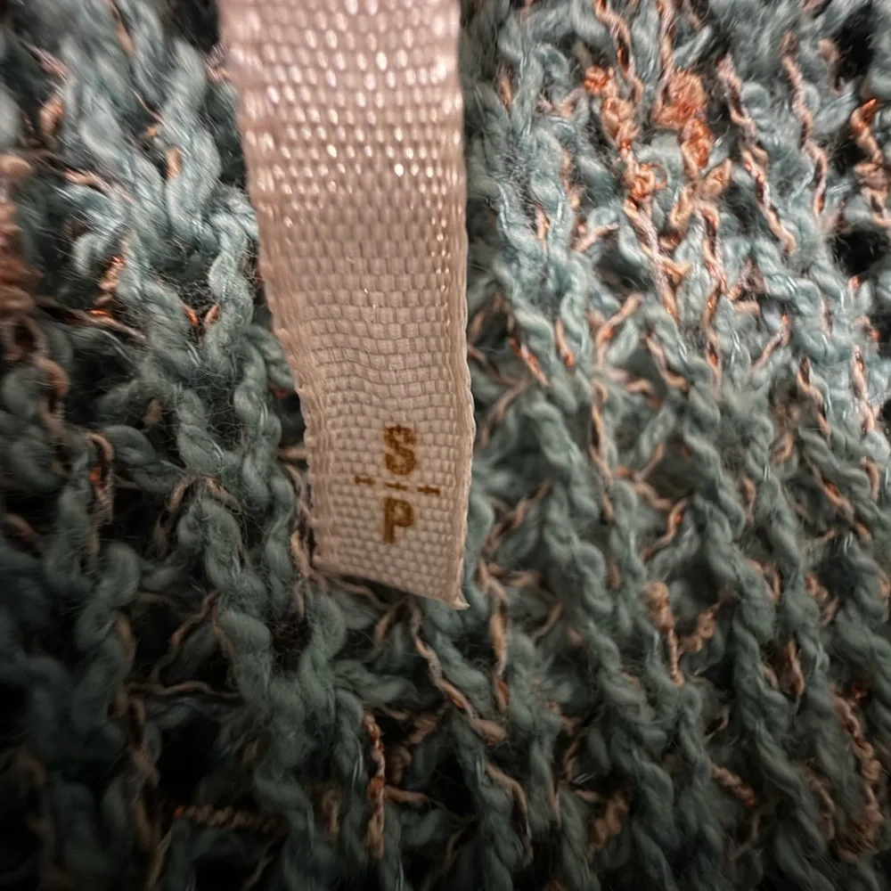 Free People Green Hooded Sweater *GOOD USED CONDITION* - Picture 11 of 11